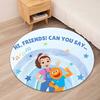 Ms. Rachel Printed Round Rug Carpet Chair Rug Area Rug Entryway Doormats,for Office Chair Living Room Bedroom Kitchen Room.