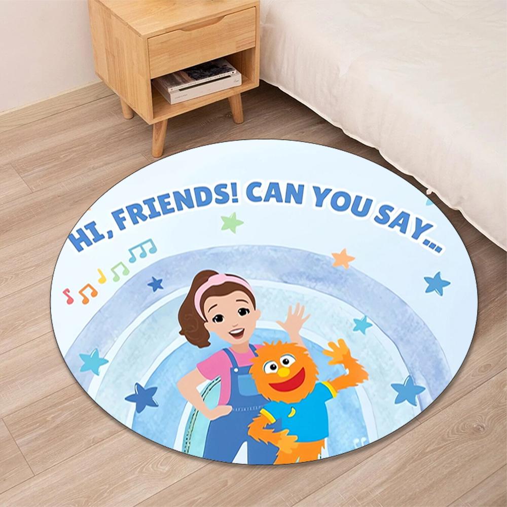 Ms. Rachel Printed Round Rug Carpet Chair Rug Area Rug Entryway Doormats,for Office Chair Living Room Bedroom Kitchen Room.