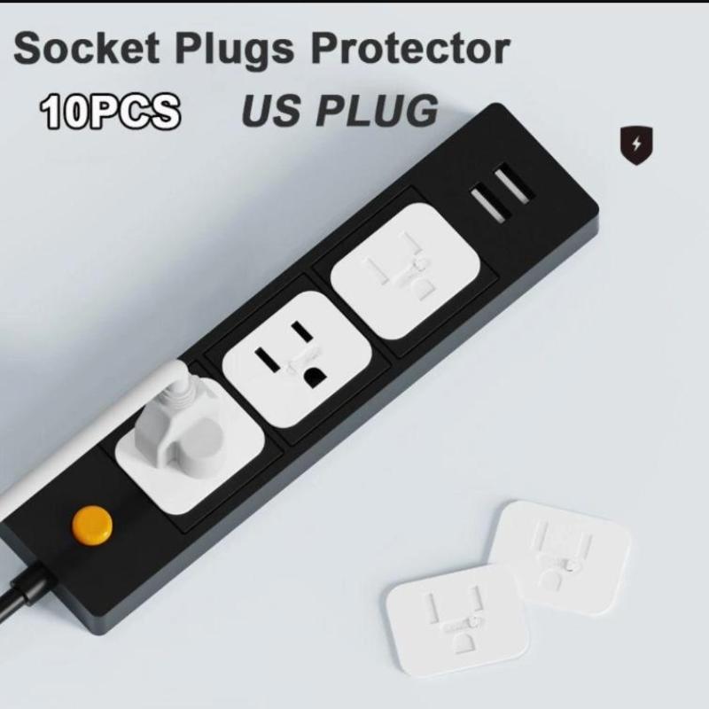 10Pcs Plug Guard, Us Standard Lock Socket Plugs Protector, Safety Anti Electric Baby Child Socket Plastic Security Locks