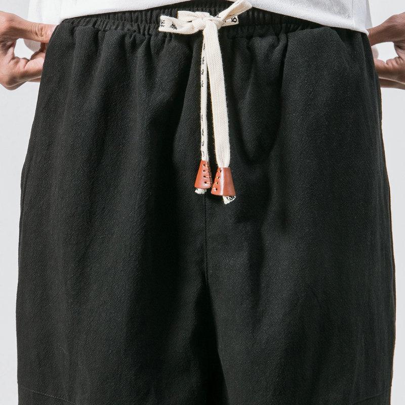 Harajuku Übergroße Lockere Lässige Baumwolle Leinen Harem Jogginghosen Herren Streetwear Atmungsaktive Jogginghosen Große Größen Bis 5XL
