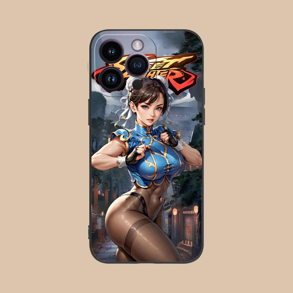 Street Fighter Chunli Phone Case for iPhone 17 16 15 14 13 12 11 X XR XS 8 7 Air Pro Max Plus Mini Colorful Cover Luxury Pretty