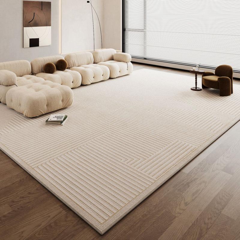 Carpet Living Room 2025 Cream Wind Leave-In Washable Bedroom Bedside Blanket Light Luxury Premium Sand Coffee Table Floor Mat