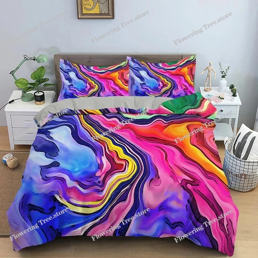 3D Print Duvet Cover Set Queen King Size Bedding Set Colorful Pattern QuiltComforter Cover Pillowcase Bedclothes Home Textiles