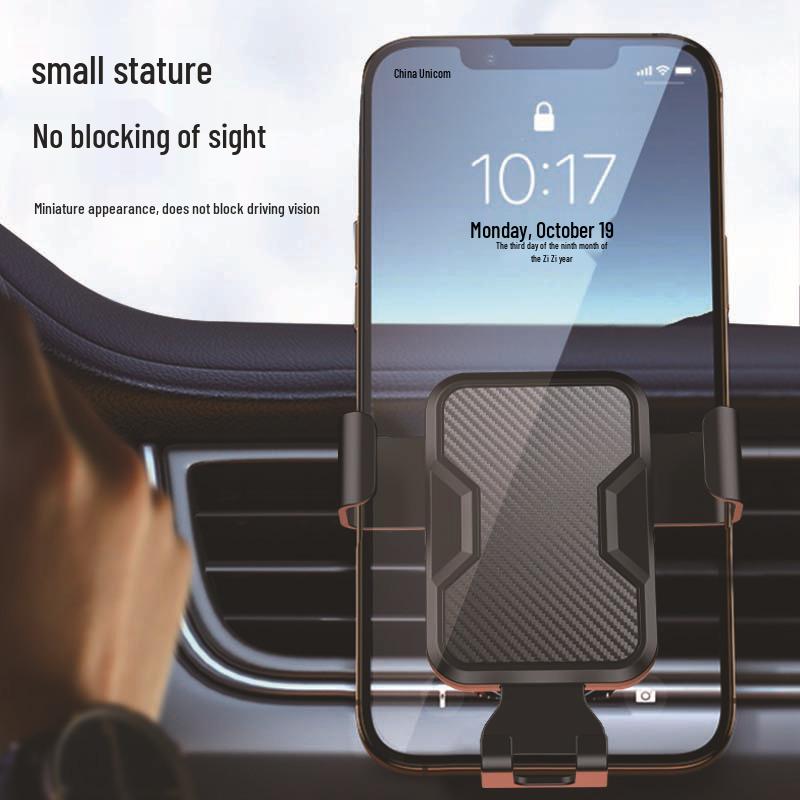 Soporte para teléfono y soporte de navegación para ventilación de coche activado por gravedad