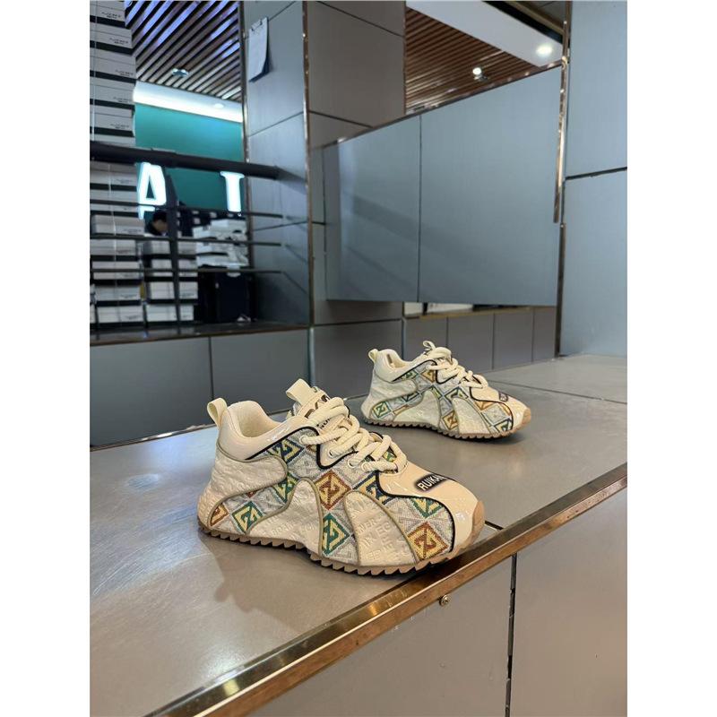 Color Matching Casual Shoes Leather Cloth Spell Spring and Autumn New Comfortable Sports Shoes Low Shoes Gmd