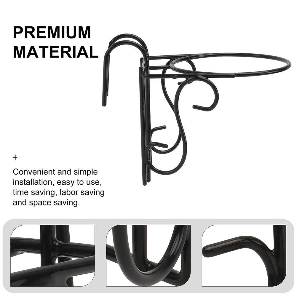 2Pcs Iron Hanging Flowerpot Rack for Orchids Bonsai Balcony Garden Yard Decor Sturdy Rustproof Planter Hanging Bracket