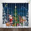 Custom High-Precision Blackout Silk Christmas Curtains with Grommet/Rod Pocket