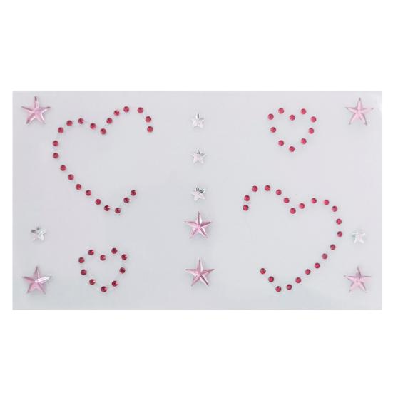 Face Tattoo Stickers Creative Safe Plastic Gem Face Temporary Tattoos for Party