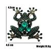 Fashion Frog Shape Full Diamond Alloy Clothing Backpack Corsage Hot Sale Rhinestone Brooch