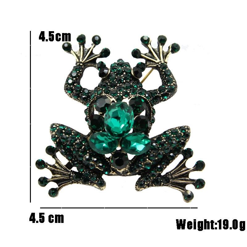 Fashion Frog Shape Full Diamond Alloy Clothing Backpack Corsage Hot Sale Rhinestone Brooch
