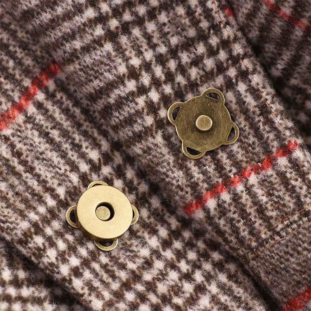 10/20 Sets/lot Bronze Clasp Closures Metal Sewing Craft DIY Accessories Snaps Buttons Adsorption Buckle