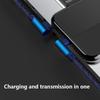 2,4V Geeignet für Dual-Ellbogen-Datenkabel Apple Android Typ-c Telefon USB Schnellladung Gewebtes Denim-Ladekabel Übertragung 1M