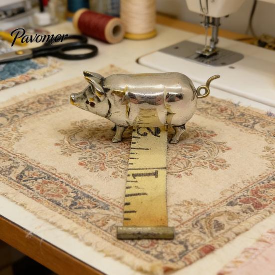 Pig Tape Measure 1/2/3Pcs Vintage Portable Metal Retractable Measuring Tailor Sewing Cloth Weight Loss Body Measurement Ruler Accessories
