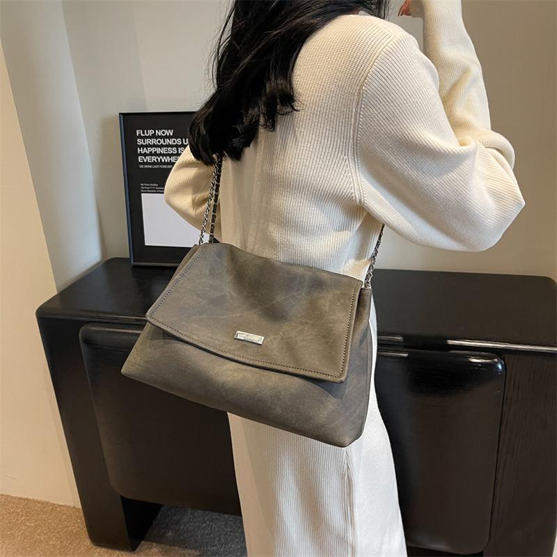 Retro Chian Leather Shoulder Bags for Women Simple Tote Bag 2024 Winter Crossbody Bag Lady Travel Vintage Handbags