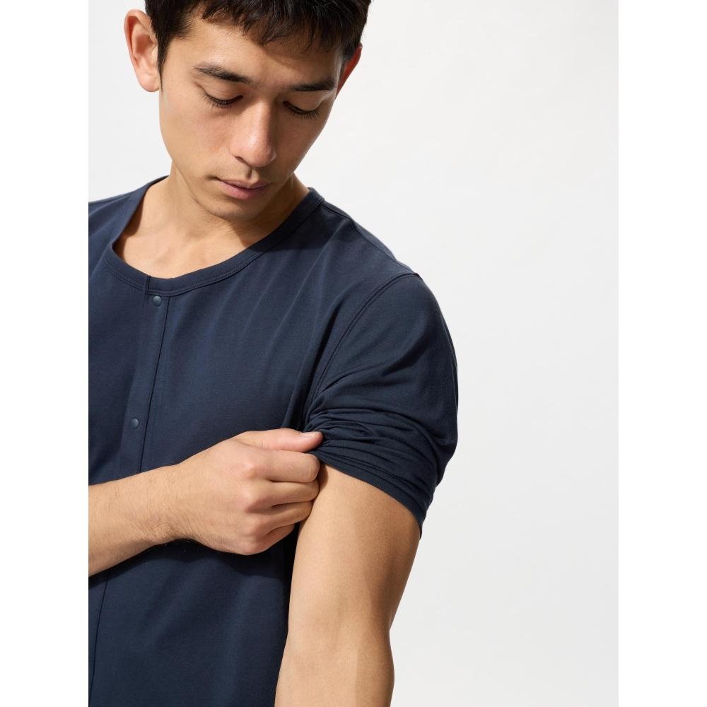 Uniqlo Japan Air RhyThm Air Crew Neck T 8 quarTer Sleeve