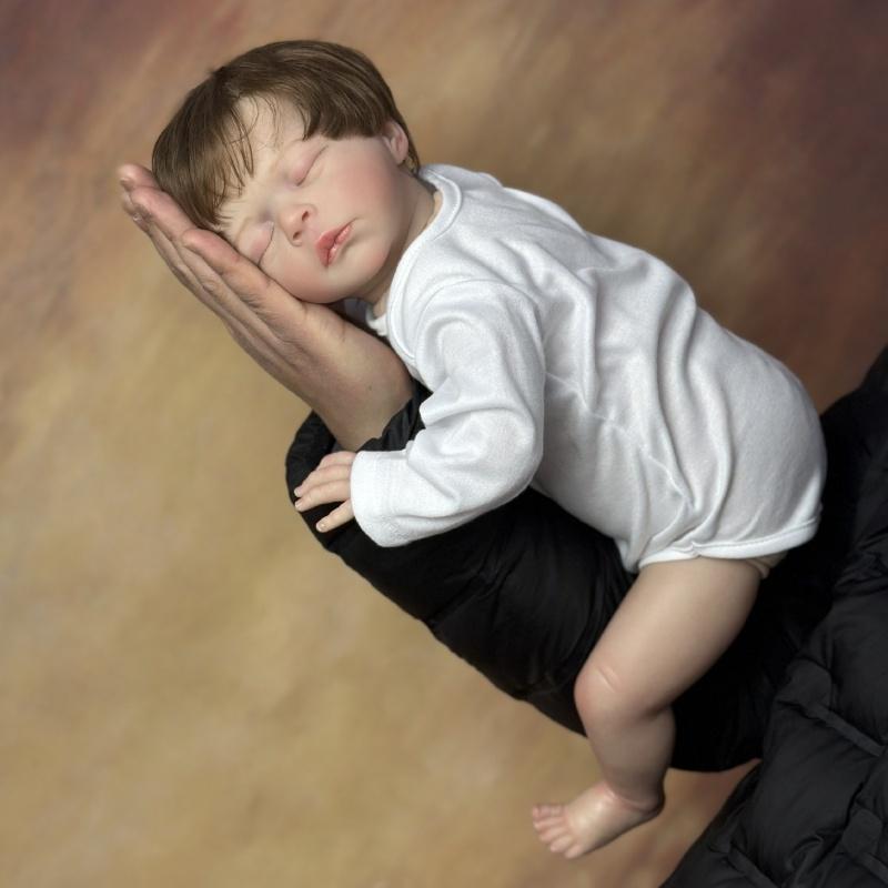 Handmade 3D High Color Painted Skin Reborn Dolls Bella Real Looking Closed Eyes Simulation Doll 50 cm Cloth Body Rebirth Doll Children Play House Toys