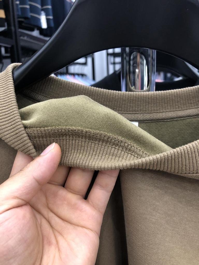 Men's Trendy Solid Color Crew Neck Sweatshirt - Casual Pullover for Autumn & Spring