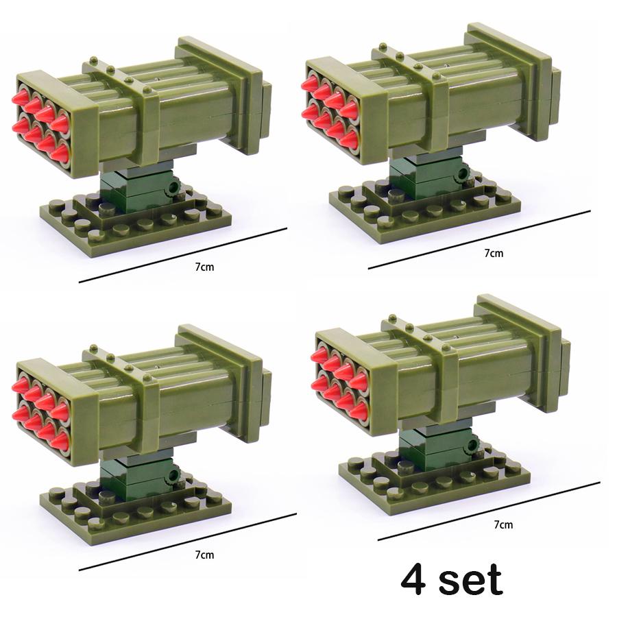 Non-Toxic Missile Launcher Military Weapon Soldier Moc Building Blocks Army Playmobil Accessory Modern Swat Mini Parts Brick Figures Toys