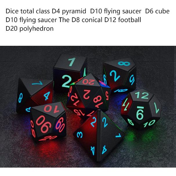 Light Up Dice,DND Dice Rechargeable with Charging Box,7 PCS LED Dice,Dungeons and Dragons Dice Polyhedral Dice Sets for Tabletop Games (Glowing Dice)