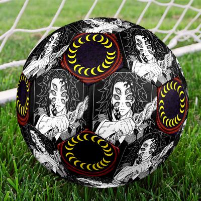 1pc Demon Slayer Kimetsu No Yaiba Soccer Ball Size 5 Indoor Soccer Ball Fashion Colorful Backyard Game - Great For Sports Fans Gift HE27