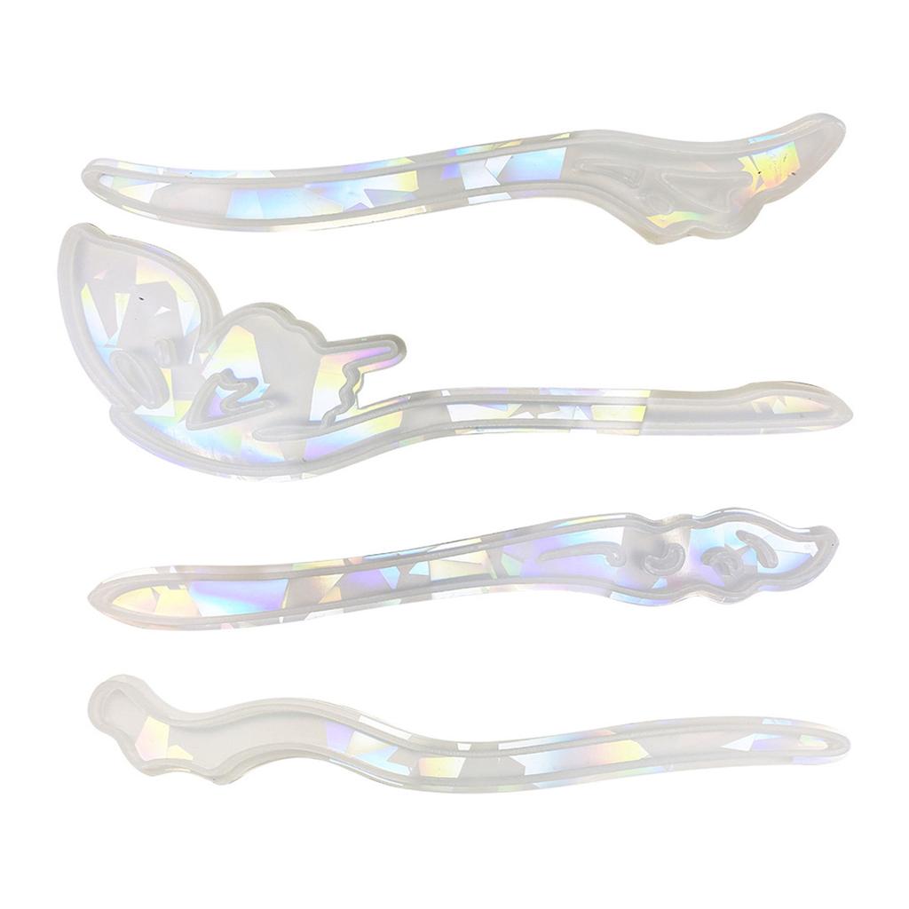 Holographical Hairpin Mold Vintage Hair Stick Silicone Mould Jewelry Making Hair Clip Resin Molds Crystal Epoxy Casting