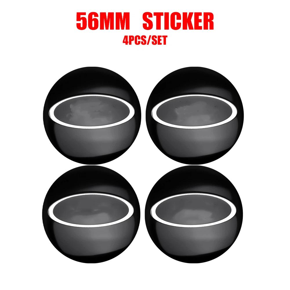 4Pcs 56mm Car Wheel Center Hub Cover Stickers Hub-Decals Decoration Accesorios