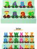Wooden Montessori Puzzle: Magnetic Train with Numbers, Zodiac Signs, Letters & Fruits for Early Education and Brain Training