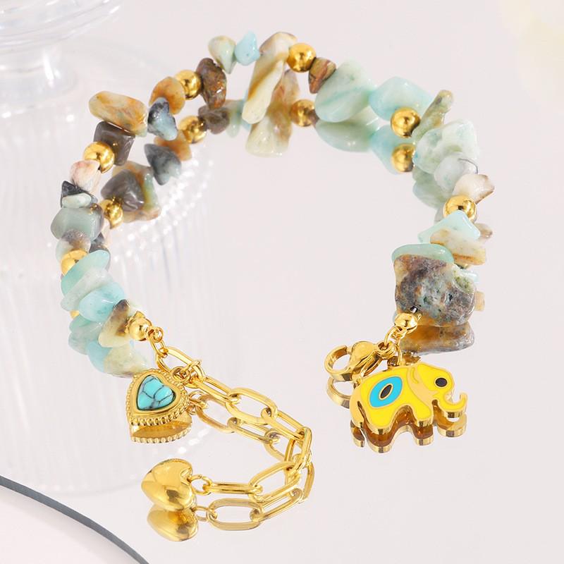 Korean Fashion Titanium Steel Diamond Inlaid Women's Luxury Bracelet