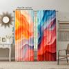 2 Pcs   Versatile Polyester Transparent Curtains for Home Decoration Colorful Watercolor Art for Use In Bedrooms and Living Rooms