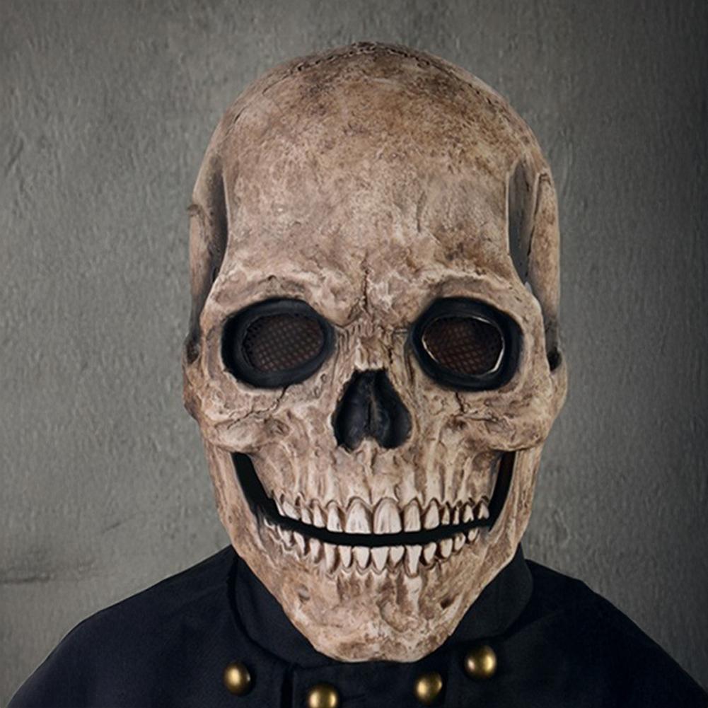 

Анимированная говорящая маска на Хэллоуин, светящиеся зеленые глаза, маска черепа, анимированная подвижная челюсть, реалистичный реквизит на Хэллоуин, маска черепа на Хэллоуин на всю голову #01