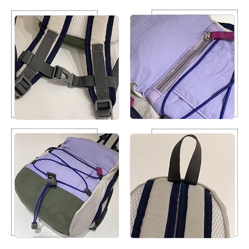 Mini Travel Backpack Lightweight Retro Picnic Pack Women Outdoor Sports Mountaineering Hiking Shoulder Bag Students Schoolbag