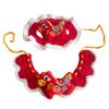 Cartoon Chinese Style Pet Scarf Red Adjustable Pet Knitted Hat Zodiac Horse Design Comfortable Cat Collar Festive Decorations