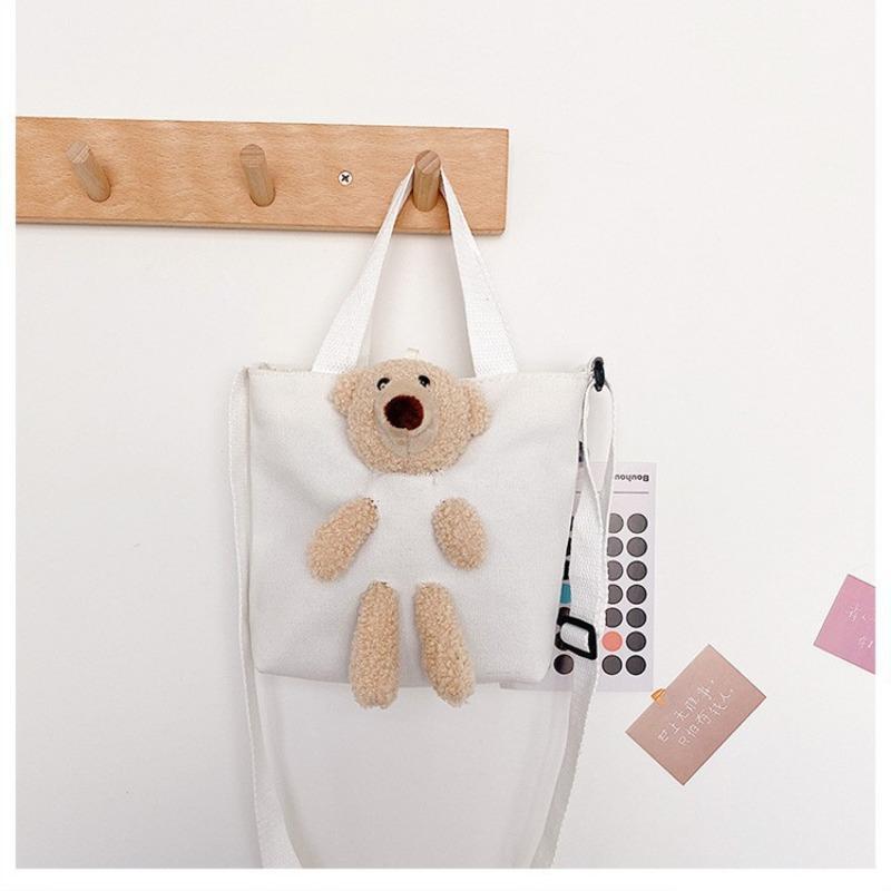 Søt Sommer Ny TikTok Viral Tegneserie Bjørn Lerretspose Jenter Skulderveske Crossbody Veske Trendy