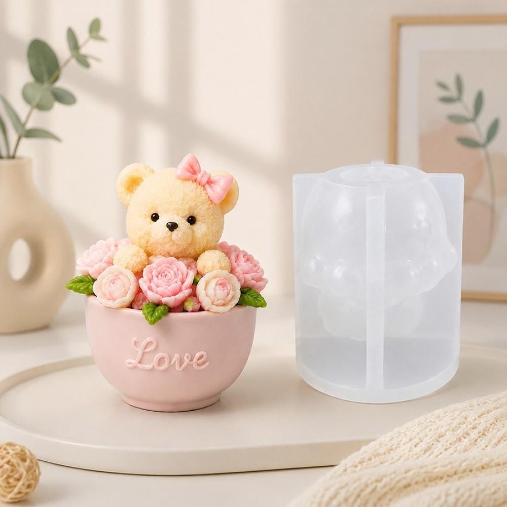 Cute Animal Silicone Candle Molds Fox Cat Bear Pig Dinosaur DIY Candle Molds  Handmade