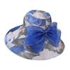 European and American new spring and summer mother sunscreen bow mesh gauze hat thin in the elderly sun hat breathable big edge hat