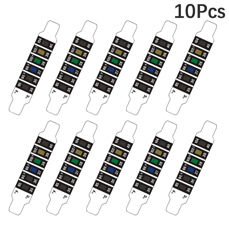 

10 шт. термометр для лба и головы с ЖК-цифровым дисплеем и наклейкой на термометр