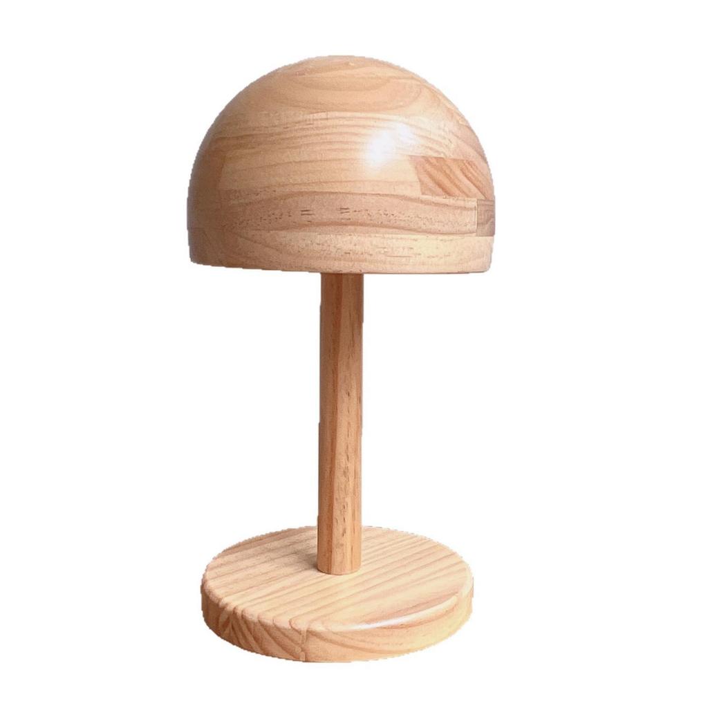 Hat Display Stand with Round Base Wooden DomeShaped for Retailers, Collectors,