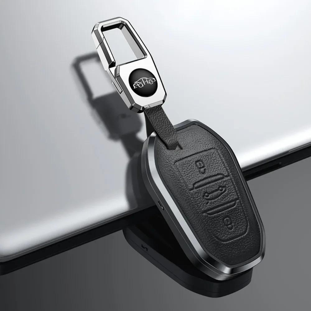Leather Car Remote Key Case Cover Shell For Peugeot 308 408 508 2008 3008 4008 5008 Citroen C4 C4L C6 C3-XR Picasso DS3 DS4 DS5
