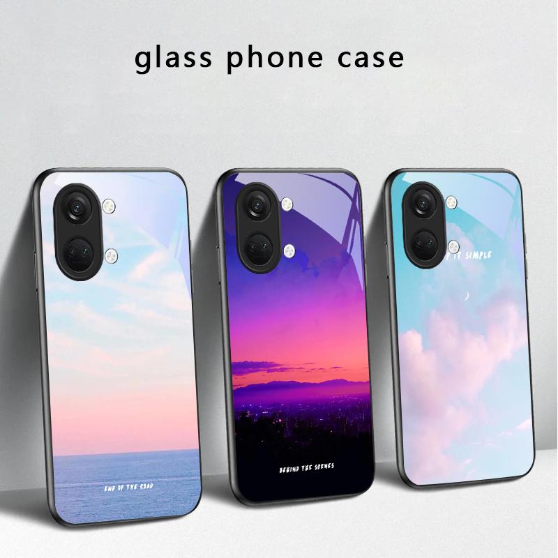 Dunkelblaues Meerwasser Für OnePlus Ace 2 3 2V 5 Pro Nord CE 2T 2 3 Lite N20 N30 6 7T 8 8T 9 10 Pro 11R 12R 13R Glas Handyhülle