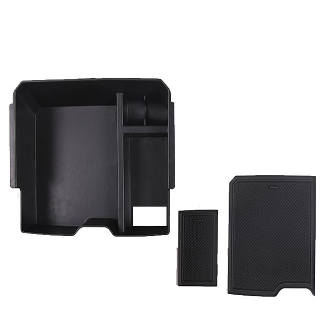 New Upgrade For Ford Ranger Everest 2023+ Electric Handbrake Version Armrest Box Storage Tray Organizer Holder Auto Accessories