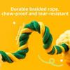 Bite-resistant Dog Plush Toy Knot Training Chew Dog Dental Cleaning Toy Builtin Squeaker Sound Making Dog Sound Squeaky Toy