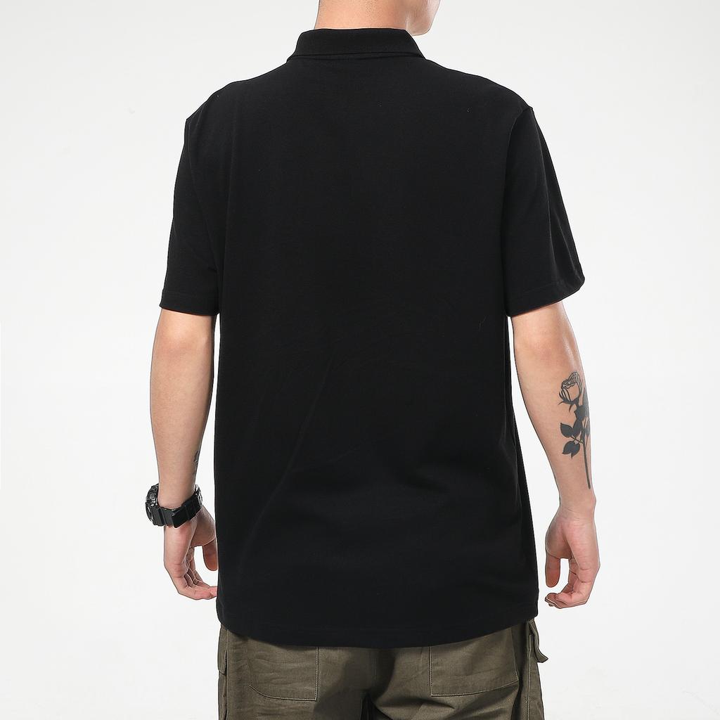 Puma Ensfarget avslappet sportspolo med korte ermer for menn topper svart 656579-03