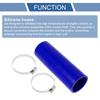 X AUTOHAUX 1 Set Inner Diameter 60mm/2.36" Length 200mm/7.87" 0 Degree Straight Blue Car