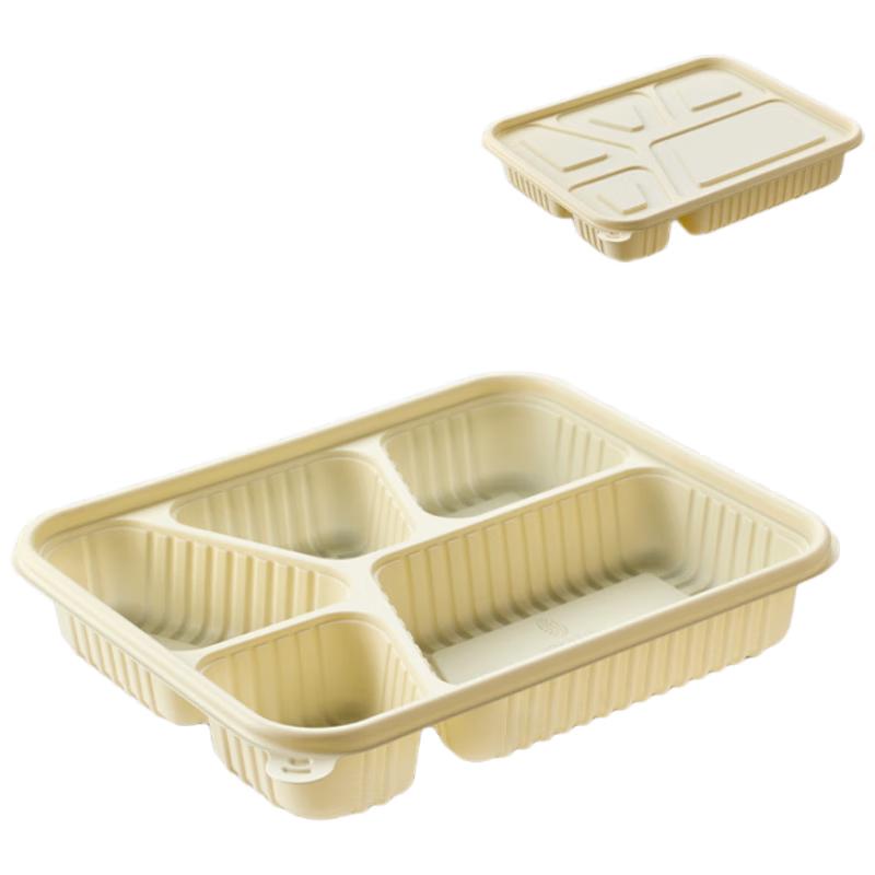 Eco-Friendly 5-Compartment Disposable Food Containers