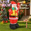 5.91FT LED Light Xmas Inflatable Santa Claus Toy Yard Party Decoration Home Decor Supplies Ornaments Christmas Holiday Gift