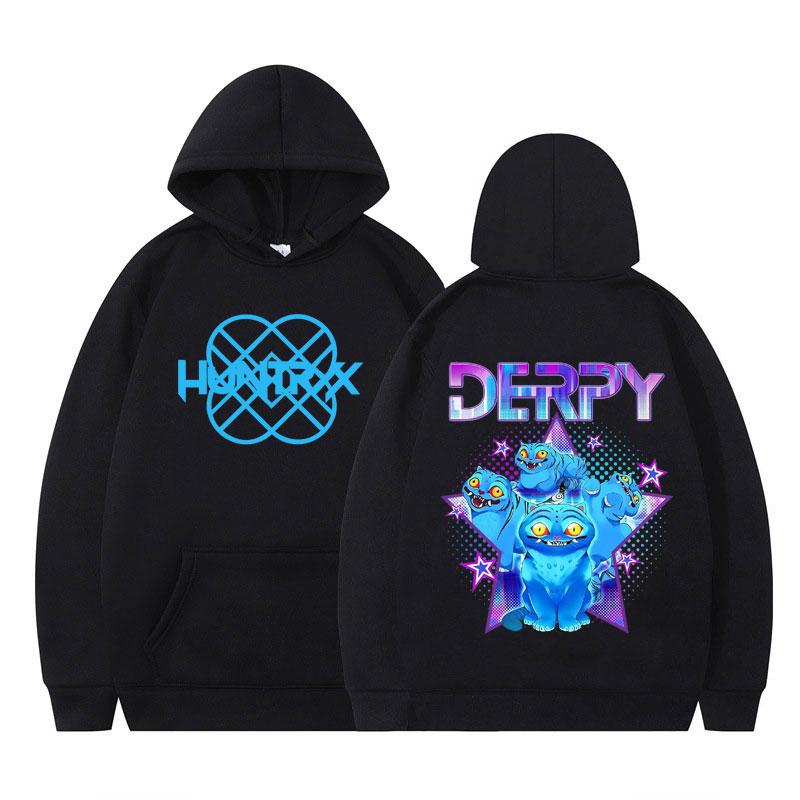 

KPop Demon Hunter Derpy Cartoon Hooded Sweatshirt Men Women Korean Fashion Casual Clothing Hoodie Winter Oversized Pullover Tops 3XL
