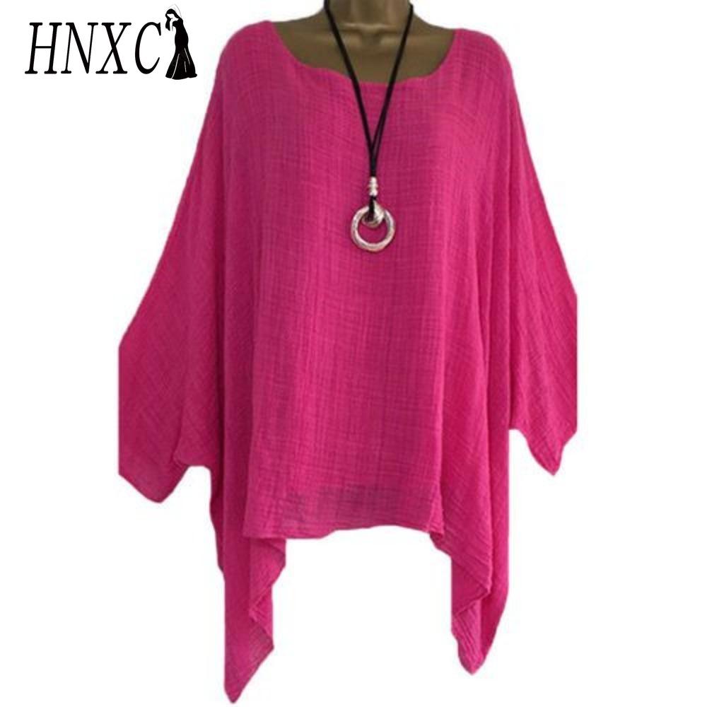 HNXC Dame Mote Casual Ensfarget Trykk O-hals Bluser & Skjorter