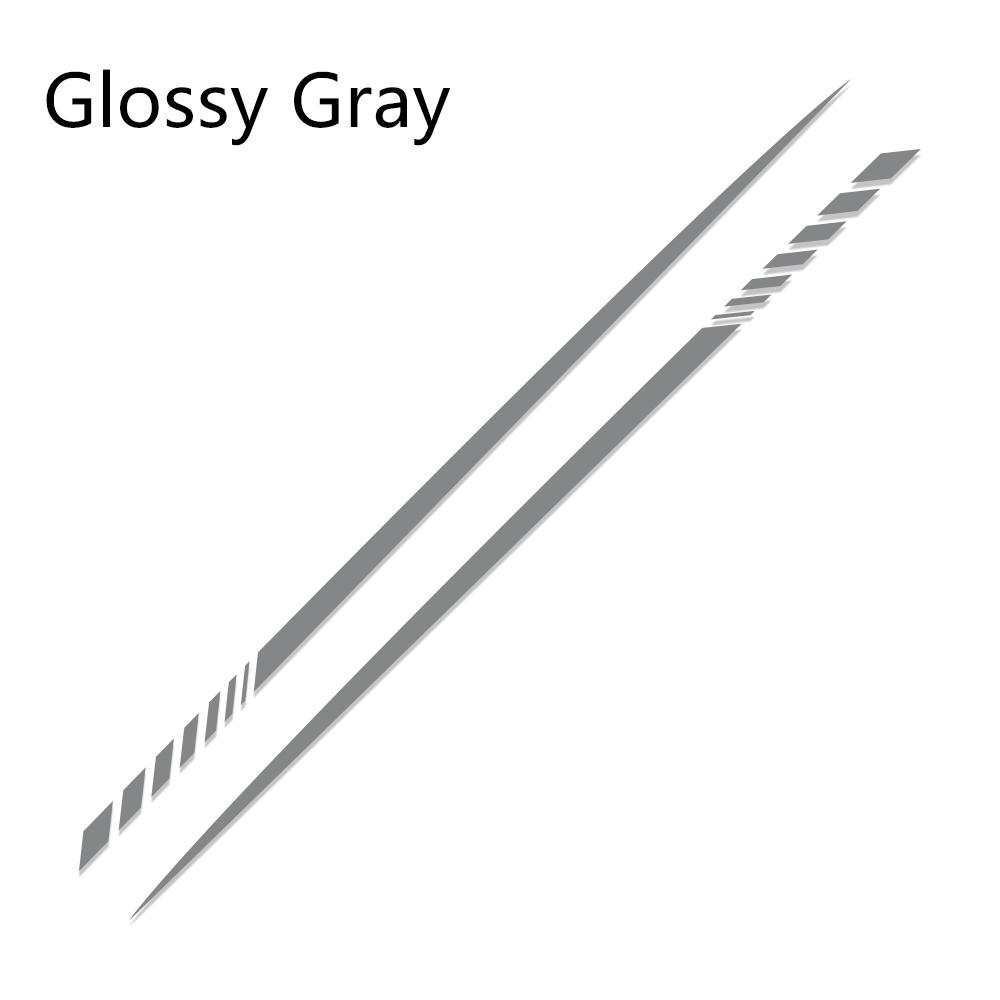 2pcs Car Long Stripe Waist Line Stickers Auto Both Side Body Vinyl DIY Decals Racing Sport Styling Tuning Accessories