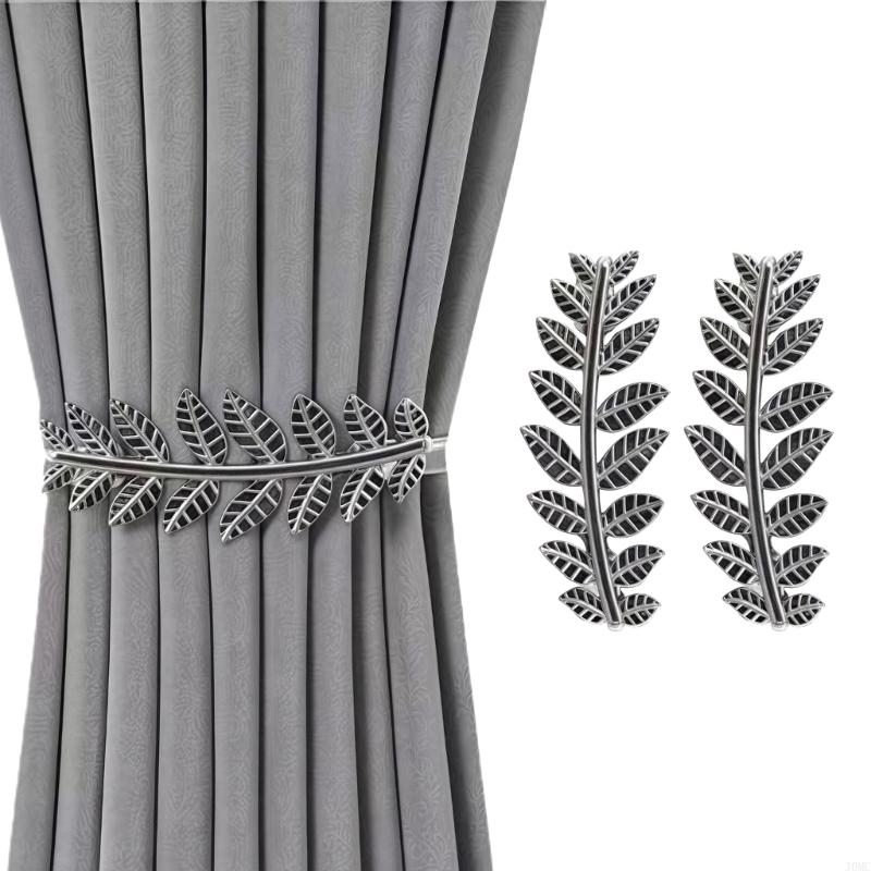 2Pcs Creative Curtain Rope Buckles Decorative Curtain Tiebacks Spring Drape Holder Clip for Home Office Decoration J0MC