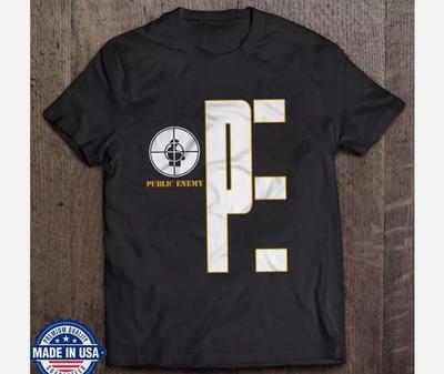 Maglietta Nera Band Public Enemy Taglia Intera   TS278
